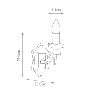 Rectory 1 Light Wall Light Style B - Comet Lighting