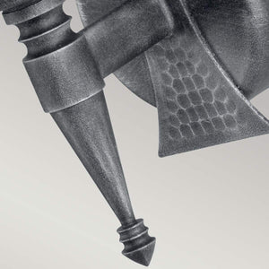 Saxon 1 Light Wall Light - Black/silver - Comet Lighting