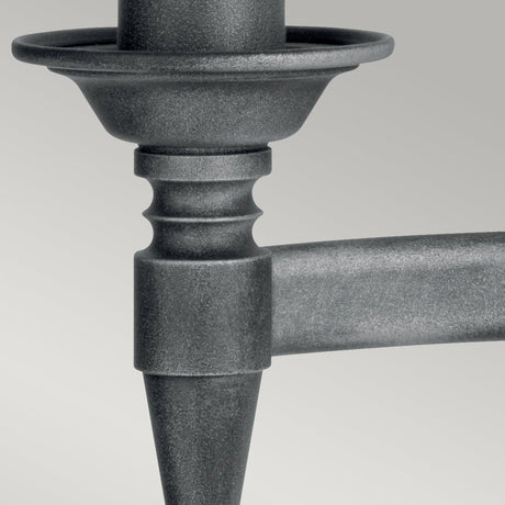 Saxon 2 Light Wall Light - Black/Silver - Comet Lighting