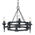 Saxon 3-Light Chandelier Black - Comet Lighting