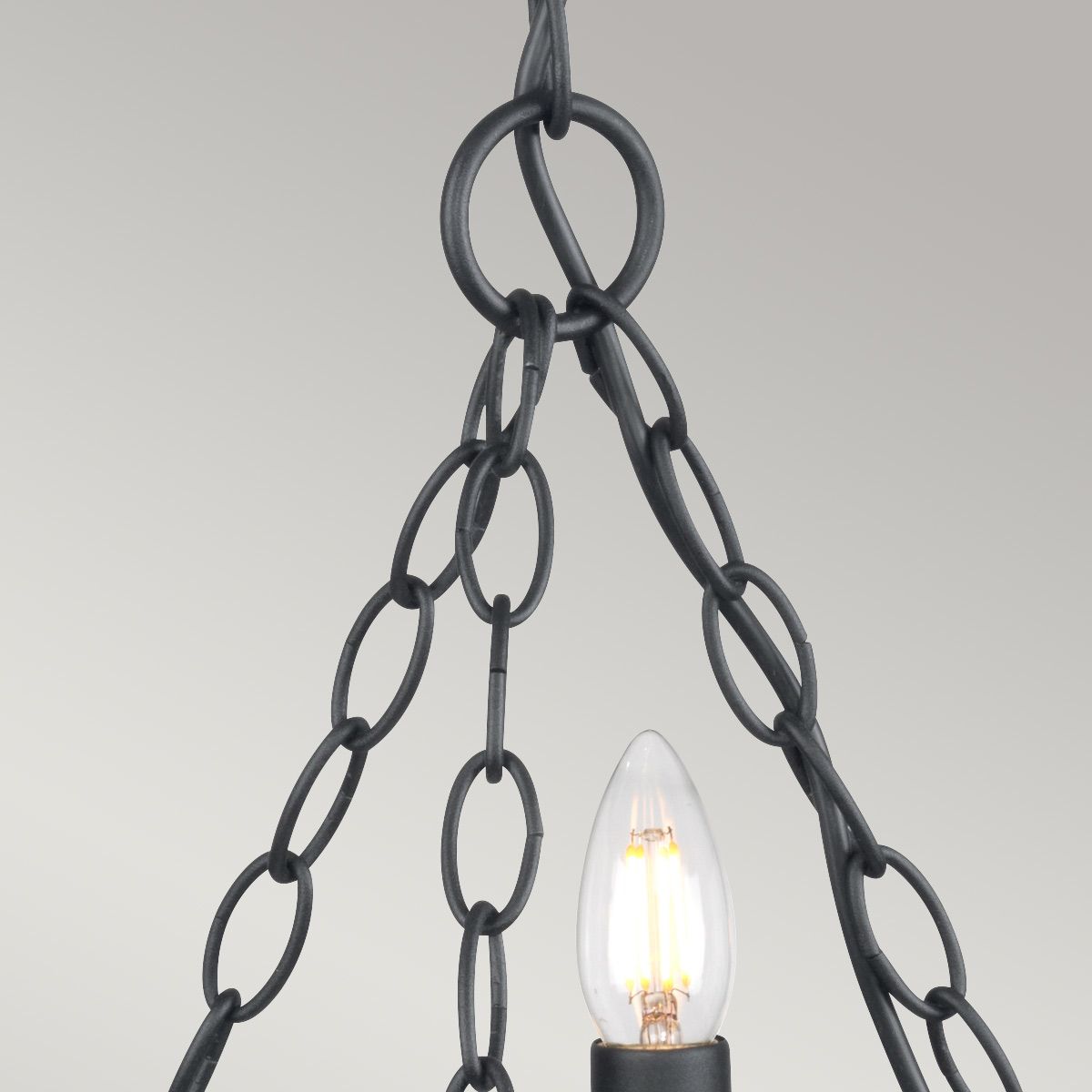 Saxon 3-Light Chandelier Black - Comet Lighting