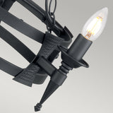 Saxon 3-Light Chandelier Black - Comet Lighting