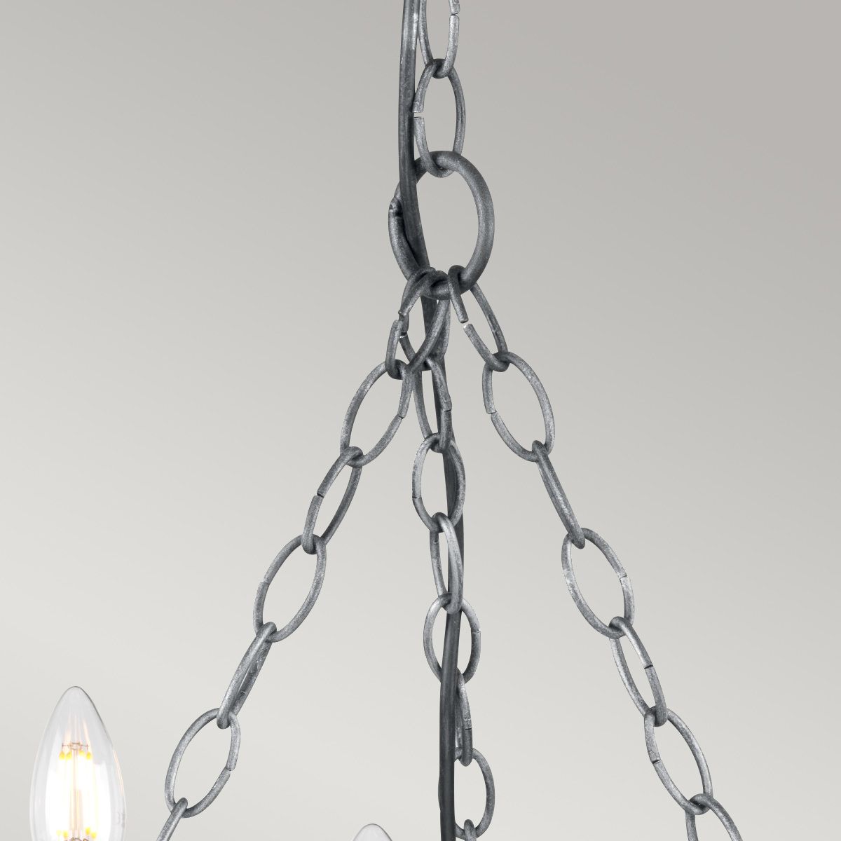 Saxon 5-Light Chandelier Black/Silver - Comet Lighting