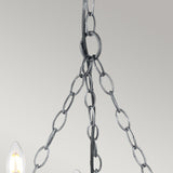 Saxon 5-Light Chandelier Black/Silver - Comet Lighting