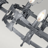 Saxon 5-Light Chandelier Black/Silver - Comet Lighting