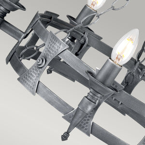 Saxon 5-Light Chandelier Black/Silver - Comet Lighting