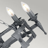 Saxon 5-Light Chandelier Black/Silver - Comet Lighting