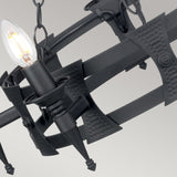 Saxon 5-Light Chandelier Black - Comet Lighting