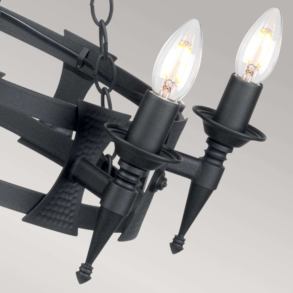 Saxon 5-Light Chandelier Black - Comet Lighting