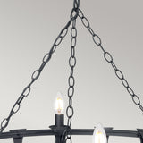 Saxon 8-Light Chandelier Black - Comet Lighting