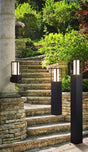 Avenue Outdoor Post - Black Metal & Matt White Polycarbonate 450mm - Comet Lighting