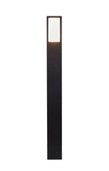 Avenue Outdoor Post - Black Metal & Matt White Polycarbonate 730mm - Comet Lighting