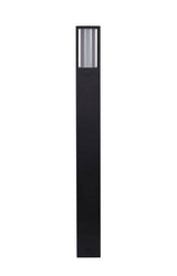 Avenue Outdoor Post - Black Metal & Matt White Polycarbonate 730mm - Comet Lighting