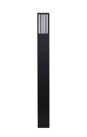 Avenue Outdoor Post - Black Metal & Matt White Polycarbonate 730mm - Comet Lighting