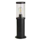 Bakerloo Outdoor Post - Black Metal & Polycarbonate 450mm - Comet Lighting