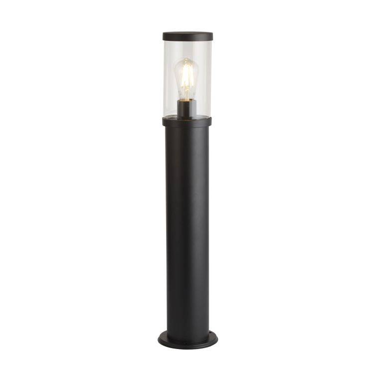 Bakerloo Outdoor Post - Black Metal & Polycarbonate 730mm - Comet Lighting