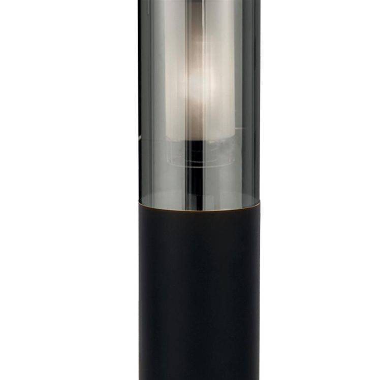 Batton 450mm Outdoor Post - Black & Smoked Diffuser| IP44 - Comet Lighting