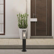 Batton 450mm Outdoor Post - Black & Smoked Diffuser| IP44 - Comet Lighting