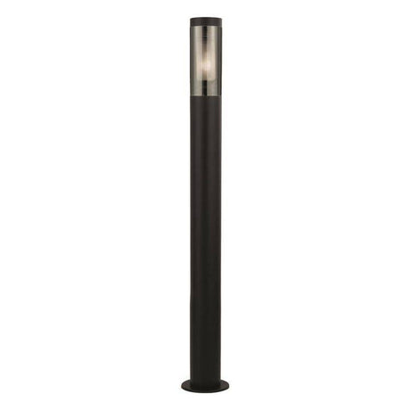 Batton 900mm Outdoor Post - Black & Smoked Diffuser| IP44 - Comet Lighting