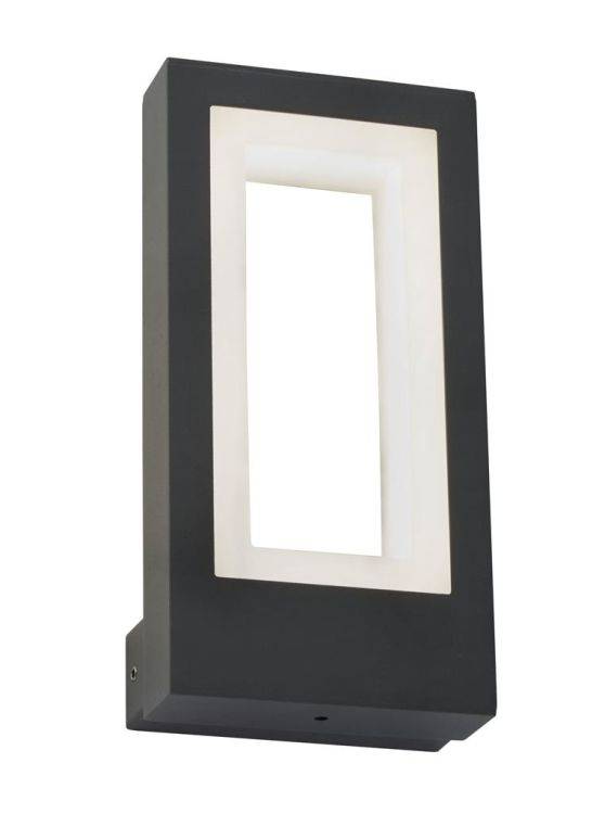 Berlin Outdoor Wall Light - Dark Grey| Frosted Diffuser|IP44 - Comet Lighting