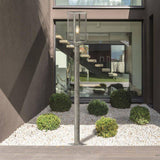 Box II 900mm Outdoor Post - Silver & Clear Glass| IP44 - Comet Lighting