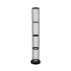 Circolo Cage LED Floor Lamp - Black Metal - Comet Lighting