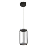 Circolo Cage LED Pendant - Black Metal - Comet Lighting