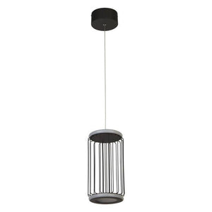Circolo Cage LED Pendant - Black Metal - Comet Lighting