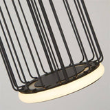 Circolo Cage LED Pendant - Black Metal - Comet Lighting