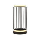 Circolo Cage LED Table Lamp - Black Metal - Comet Lighting