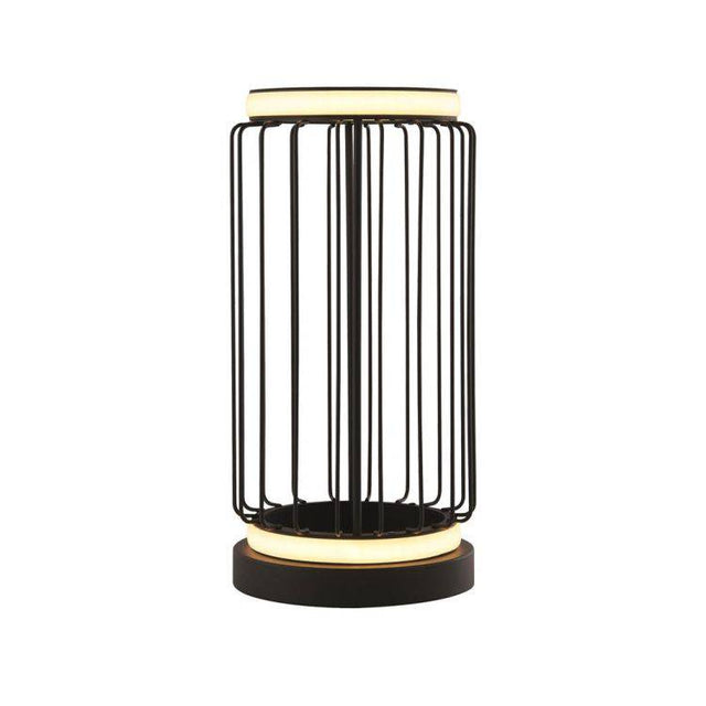 Circolo Cage LED Table Lamp - Black Metal - Comet Lighting