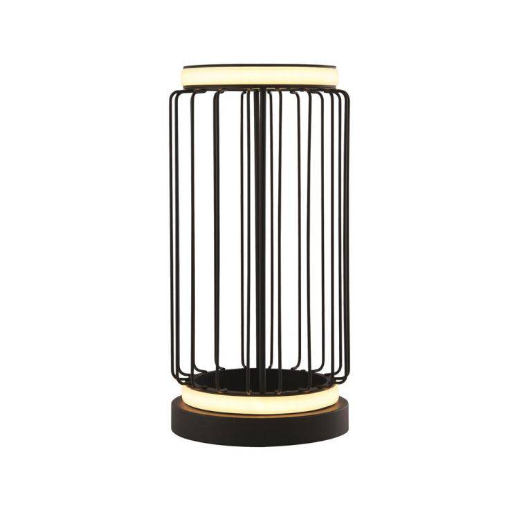 Circolo Cage LED Table Lamp - Black Metal - Comet Lighting