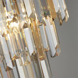 Clarissa 5Lt Flush - Chrome & Glass Prisms - Comet Lighting