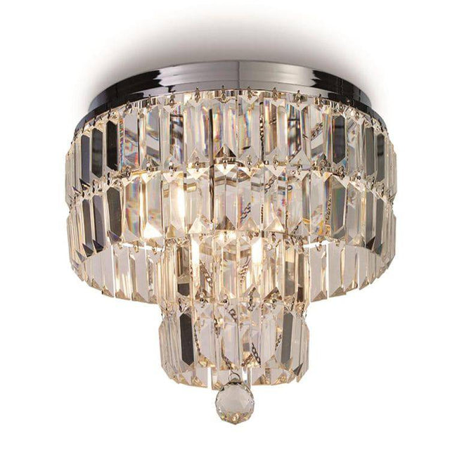 Empire 4Lt Pendant - Chrome & Clear Glass| IP44 - Comet Lighting