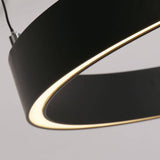 Layla Gesture Control Pendant - Black Metal & Opal Acrylic 640mm - Comet Lighting