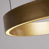 Layla Gesture Control Pendant - Gold Metal & Opal Acrylic 440mm - Comet Lighting