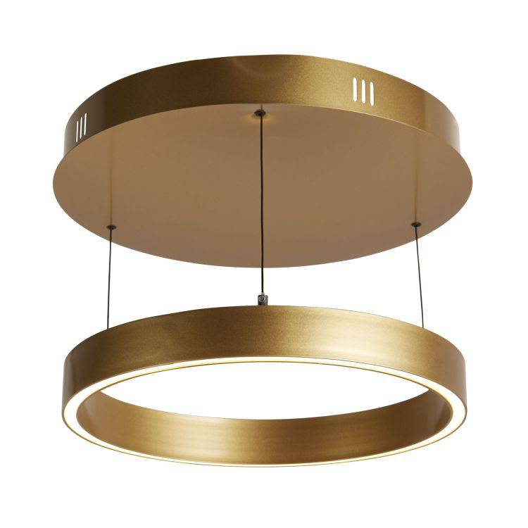 Layla Gesture Control Pendant - Gold Metal & Opal Acrylic 440mm - Comet Lighting