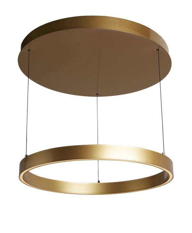 Layla Gesture Control Pendant - Gold Metal & Opal Acrylic 640mm - Comet Lighting