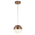 Marbles LED Pendant - Copper| Crushed Ice Shade - 25cm - Comet Lighting