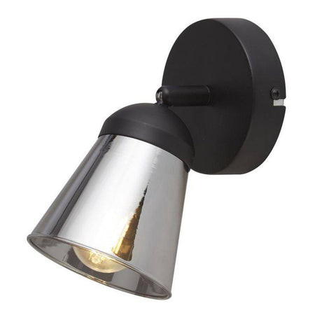 Mega Spotlight - Black & Smoked Glass - Comet Lighting