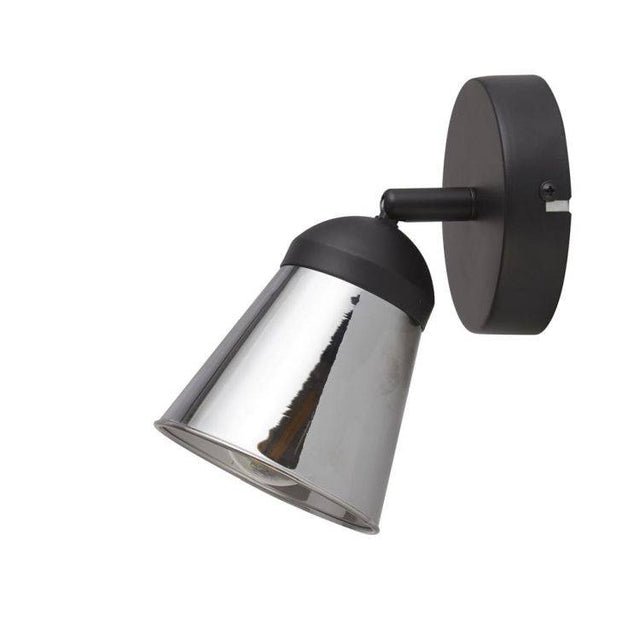 Mega Spotlight - Black & Smoked Glass - Comet Lighting