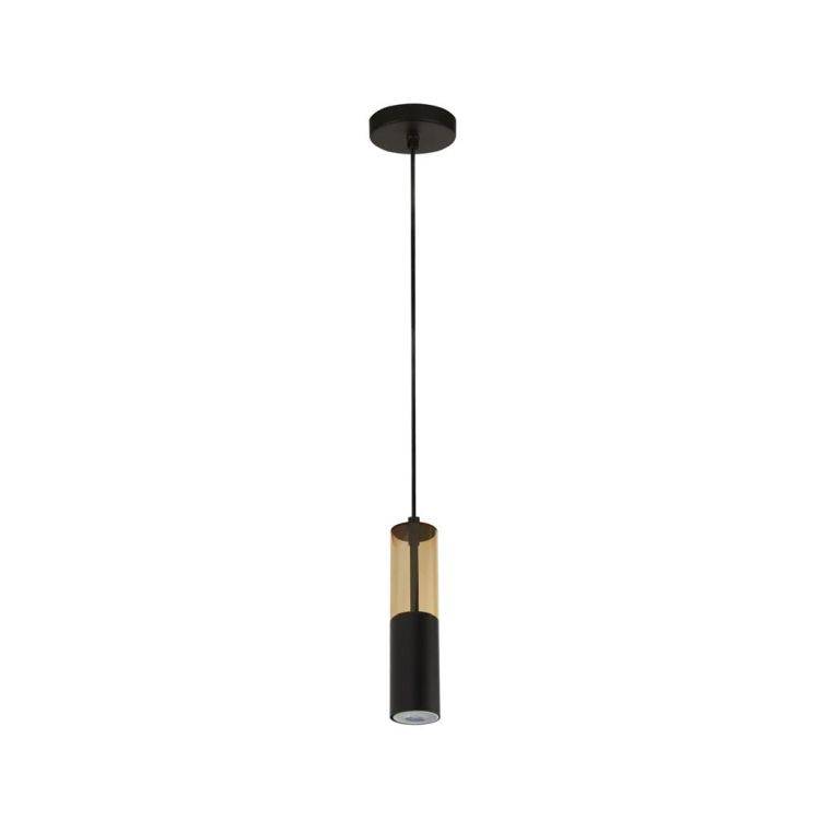 Merrygold Pendant - Amber Acrylic & Black Metal - Comet Lighting