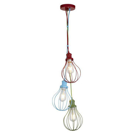 Novelty Balloon 3Lt Ceiling Pendant - Coloured Metal - Comet Lighting