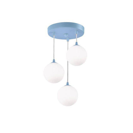 Novelty Kids 3Lt Ceiling Pendant - Metal & Opal Glass - Comet Lighting