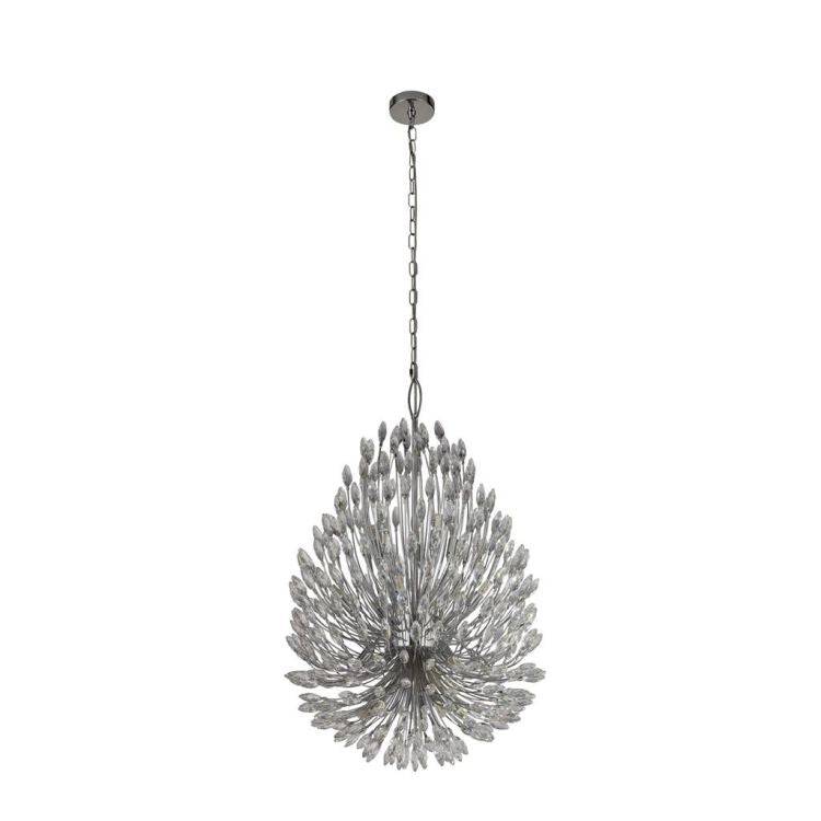 Peacock 20Lt Pendant - Crystal & Metal - Comet Lighting