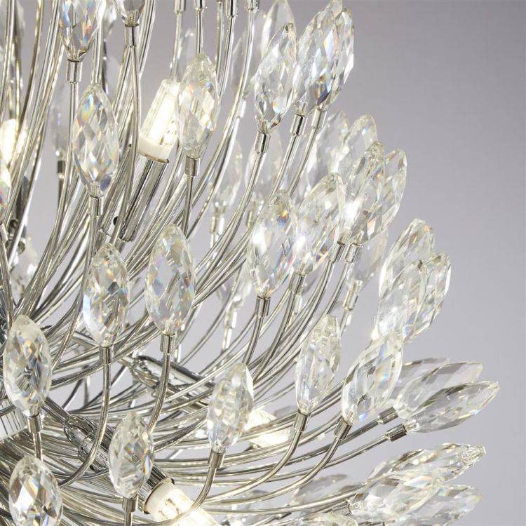 Peacock 20Lt Pendant - Crystal & Metal - Comet Lighting