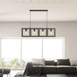 Plaza 4Lt Adjustable Pendant - Matt Black Metal - Comet Lighting