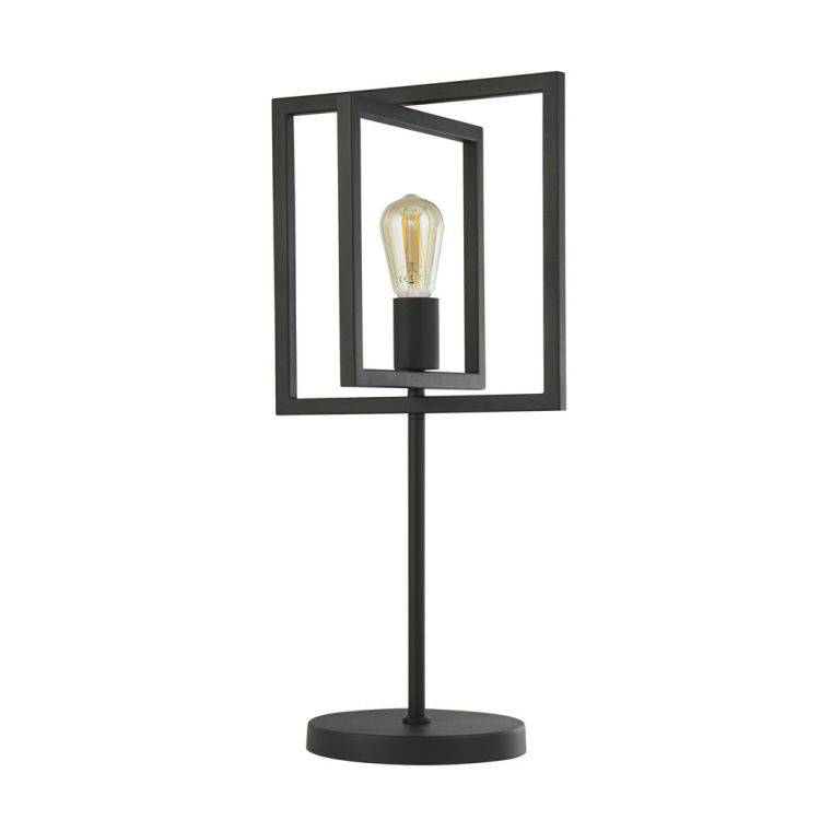 Plaza Adjustable Table Lamp - Matt Black Metal - Comet Lighting