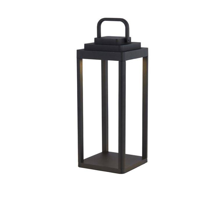 Portobello Portable Table Lamp - Black Metal| IP54 - Comet Lighting