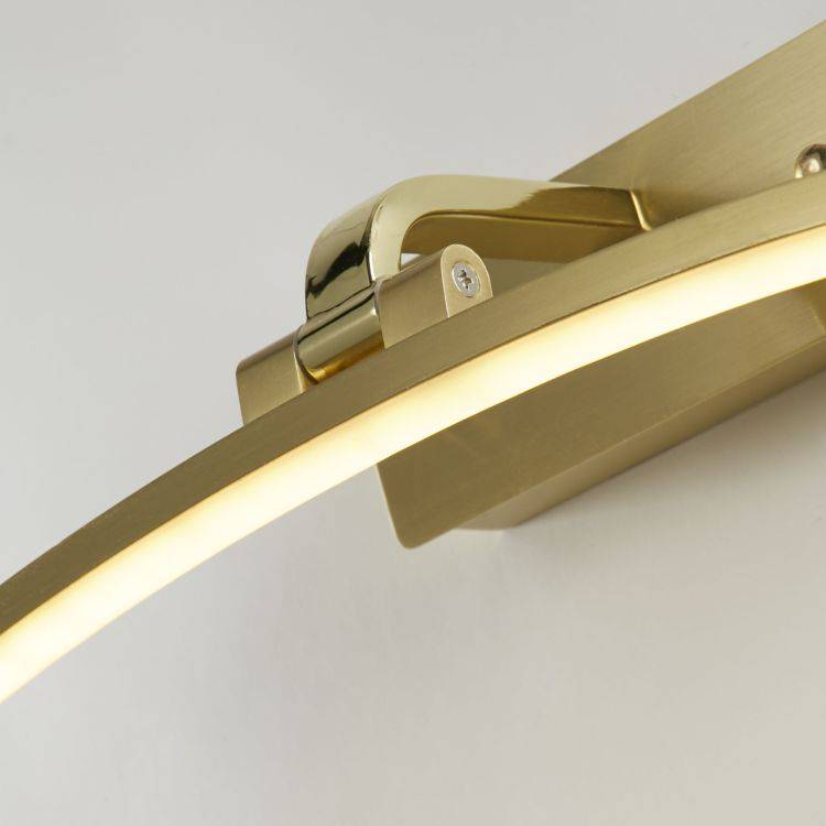 Santorini Picture Light - Satin Brass & Brushed Metal 40cm - Comet Lighting